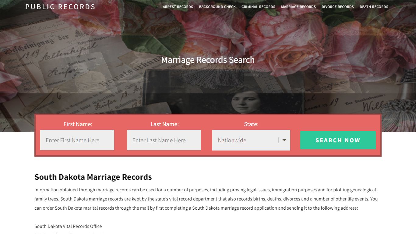 South Dakota Marriage Records | Enter Name and Search. 14Days Free